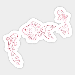 Goldfish (red) Sticker